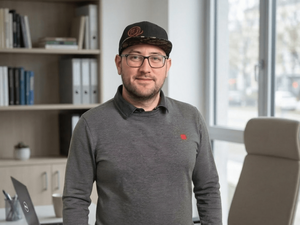 Christoph Henschel im Sunny Wash Büro