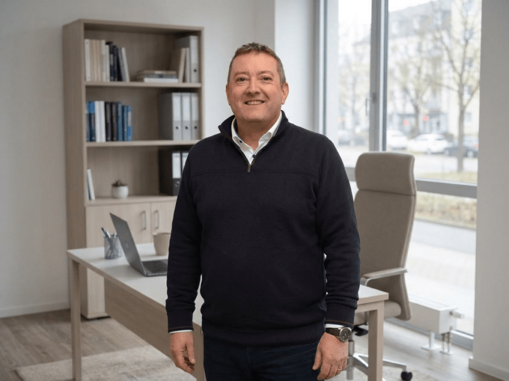 Tony Ryan im Sunny Wash Büro